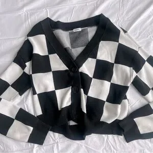 トップス Black Weirdos Checker Cardigan M 71vSfS57zWL._SY350_QL65_.jpg